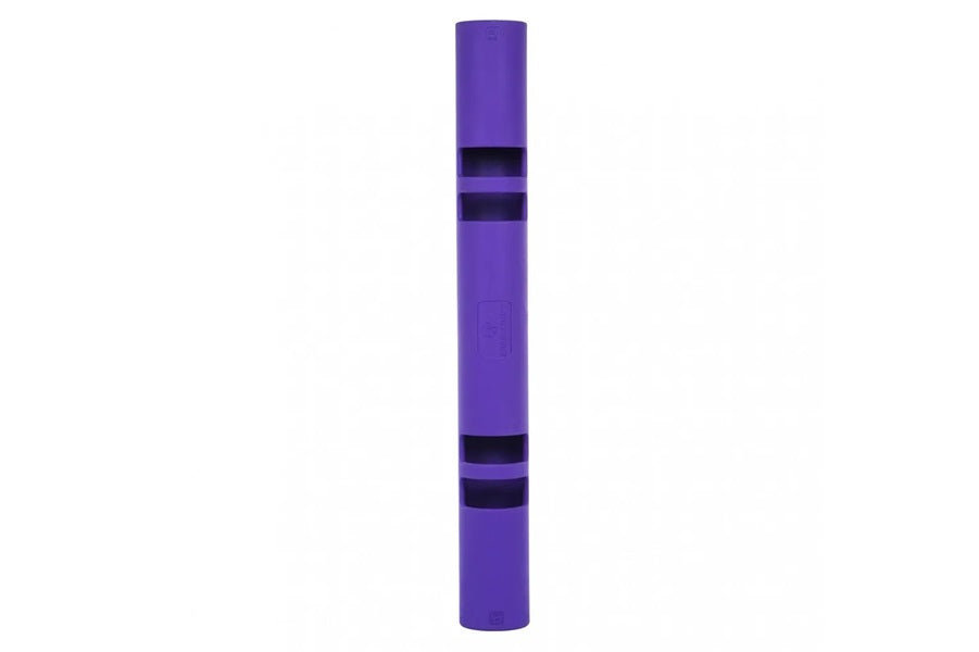 Purple foam training tube with black grip bands, 13lb resistance, on white background