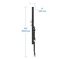 Black wall-mounted fold-up squat rack with dimensions 92 inches tall and 9 inches wide, featuring multiple attachment points 