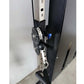 Warrior black and white wall-mounted cable pulley system with dual weight stacks, metal pulleys, and blue adjustment lever on