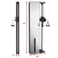 Warrior wall-mounted cable pulley home gym system with single weight stack, 78 inches tall, featuring dual cable attachments 
