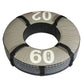 60kg weighted exercise tire with black handles and textured tread pattern on white background