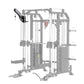 Warrior Lat Pulldown Attachment with black and red components mounted on gray cable machine frame