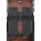 WaterRower Club rowing machine with reddish-brown wood frame and dark gray upholstered seat, viewed from above on white backg