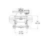 WaterRower Club rowing machine technical drawing showing top view with dimensions 12.25 inches wide and 12 inches tall