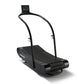 Woodway Curve Trainer Treadmill with black belt, curved running surface, and digital console on white background