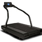 Black Woodway PRO XL treadmill with curved running deck, dual handrails, and digital control console on white background