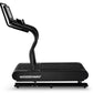 Woodway Ridgerunner black treadmill with curved running belt and adjustable display monitor on white background